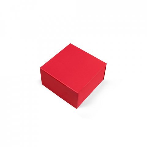 VAULT S. Caixa S em cart&atilde;o com revestimento em PVC - Vermelho