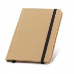 FLAUBERT. Caderno de bolso de capa dura em cart&atilde;o 100% reciclado, com p&aacute;ginas lisas recicladas - Preto
