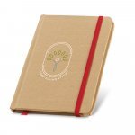 FLAUBERT. Caderno de bolso de capa dura em cart&atilde;o 100% reciclado, com p&aacute;ginas lisas recicladas - Vermelho