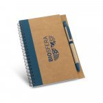 ASIMOV. Caderno B6 espiral de capa dura em cart&atilde;o, com p&aacute;ginas lisas recicladas - Azul