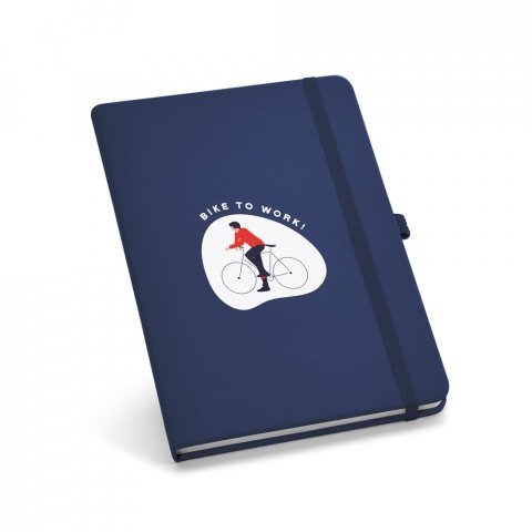 ATWOOD B6. Caderno B6 de capa dura em c.sint&eacute;tico com p&aacute;ginas lisas - Azul