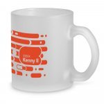KENNY II. Caneca em vidro com efeito fosco (340 mL) - Branco
