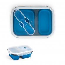 DILL. Marmita herm&eacute;tica retr&aacute;til em silicone e PP (480 e 760 mL)