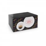 EXPRESSO. Conjunto de caf&eacute; em vidro borossilicato, com 2 copos de parede dupla isolada a ar (75 mL) - Transparente
