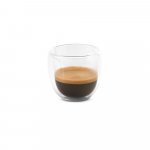 EXPRESSO. Conjunto de caf&eacute; em vidro borossilicato, com 2 copos de parede dupla isolada a ar (75 mL) - Transparente