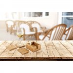 GAUTHIER. Conjunto de 4 porta copos em bambu