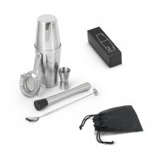 BRAMBLE. Set de coquetel com 6 pe&ccedil;as em a&ccedil;o inox