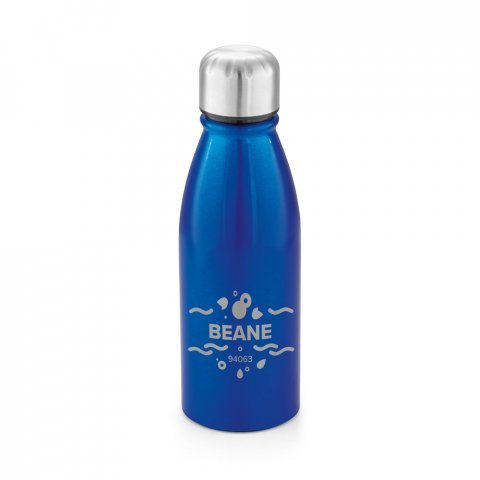 BEANE. Squeeze em alum&iacute;nio com tampa em a&ccedil;o inox (500 mL) - Azul royal