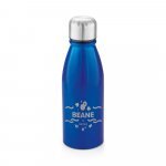 BEANE. Squeeze em alum&iacute;nio com tampa em a&ccedil;o inox (500 mL) - Azul royal