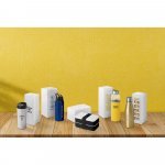 BEANE. Squeeze em alum&iacute;nio com tampa em a&ccedil;o inox (500 mL)