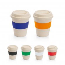Copo de viagem em fibra de bambu (60%) e PP (40%) 380 mL