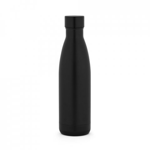BUFFON. Garrafa t&eacute;rmica em a&ccedil;o inox de parede dupla isolada a v&aacute;cuo (500 mL) - Preto