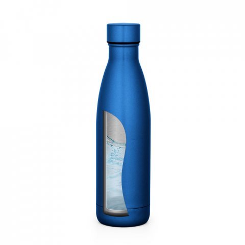 BUFFON. Garrafa t&eacute;rmica em a&ccedil;o inox de parede dupla isolada a v&aacute;cuo (500 mL) - Azul royal