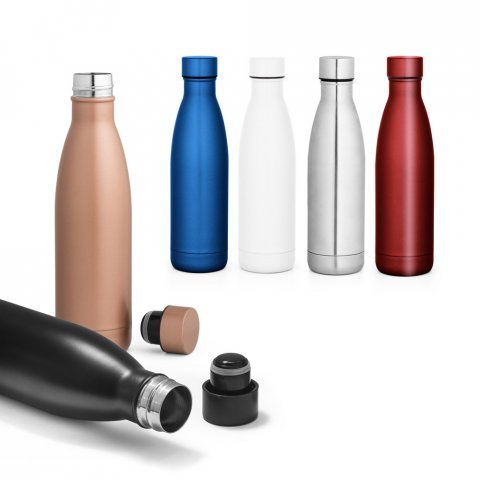 BUFFON. Garrafa t&eacute;rmica em a&ccedil;o inox de parede dupla isolada a v&aacute;cuo (500 mL)