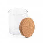 SPICE 700. Frasco em vidro borosilicato com tampa de corti&ccedil;a 700 mL - Natural