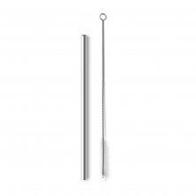 KAHANA. Canudo em a&ccedil;o inox com escova de limpeza