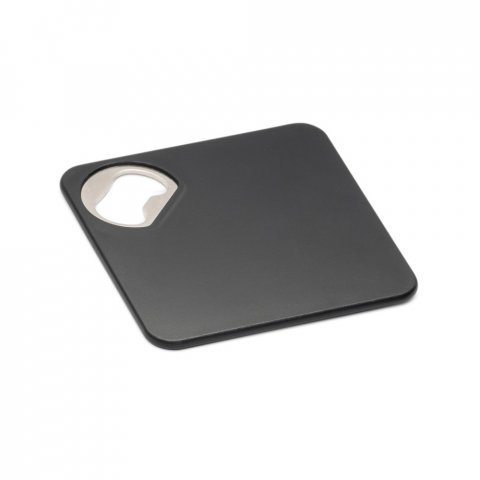 FUNFAYE. Porta copos em ABS com abridor de garrafas - Preto
