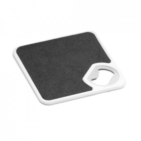 FUNFAYE. Porta copos em ABS com abridor de garrafas - Branco