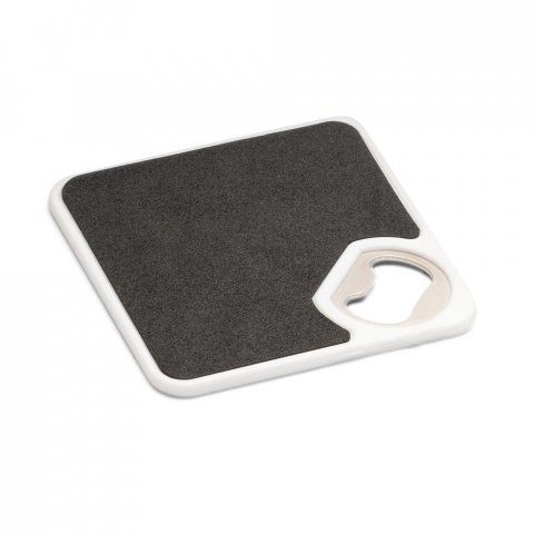 FUNFAYE. Porta copos em ABS com abridor de garrafas - Branco