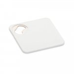 FUNFAYE. Porta copos em ABS com abridor de garrafas - Branco