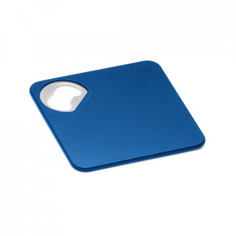 FUNFAYE. Porta copos em ABS com abridor de garrafas - Azul royal