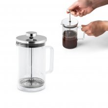 JENSON. Cafeteira em vidro borossilicato com tampa em a&ccedil;o inox (600 mL)