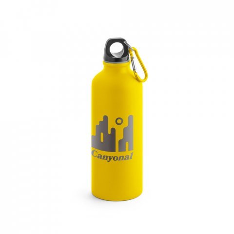 COLLINA. Squeeze em alum&iacute;nio com acabamento mate (540 mL) - Amarelo