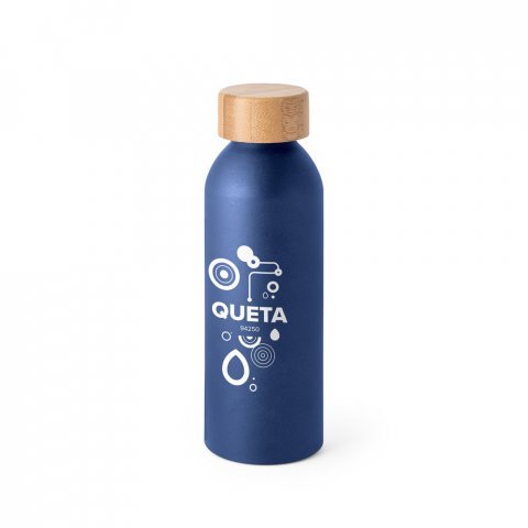 QUETA. Squeeze em alum&iacute;nio com acabamento mate (550 mL) - Azul marinho