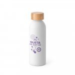 QUETA SOFT. Squeeze em alum&iacute;nio com acabamento emborrachado (550 mL) - Branco