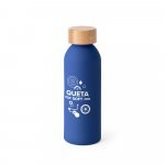 QUETA SOFT. Squeeze em alum&iacute;nio com acabamento emborrachado (550 mL) - Azul marinho