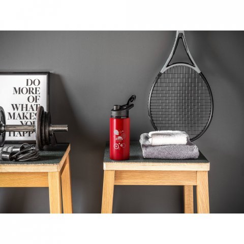 SHAWN. Squeeze esportiva em alum&iacute;nio 100% reciclado com parede simples 660 mL