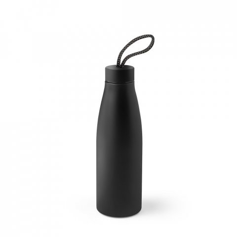 MORGAN. Squeeze em a&ccedil;o inox 90% reciclado de parede simples (710 mL) - Preto