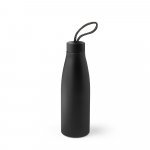 MORGAN. Squeeze em a&ccedil;o inox 90% reciclado de parede simples (710 mL) - Preto