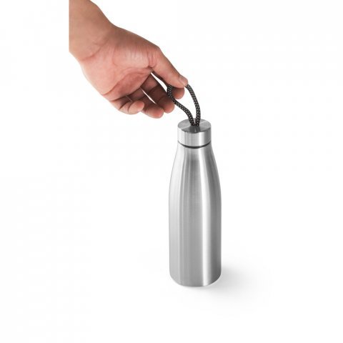 MORGAN. Squeeze em a&ccedil;o inox 90% reciclado de parede simples (710 mL) - Cromado satinado