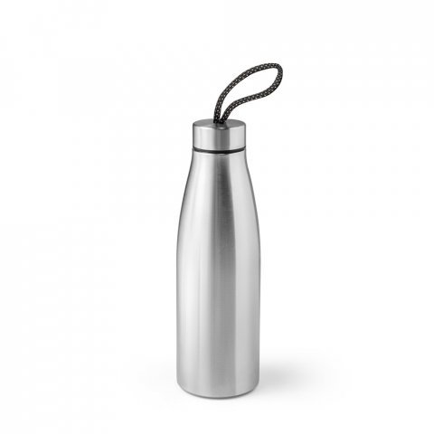 MORGAN. Squeeze em a&ccedil;o inox 90% reciclado de parede simples (710 mL) - Cromado satinado