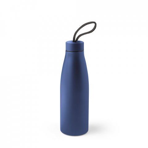 MORGAN. Squeeze em a&ccedil;o inox 90% reciclado de parede simples (710 mL) - Azul marinho