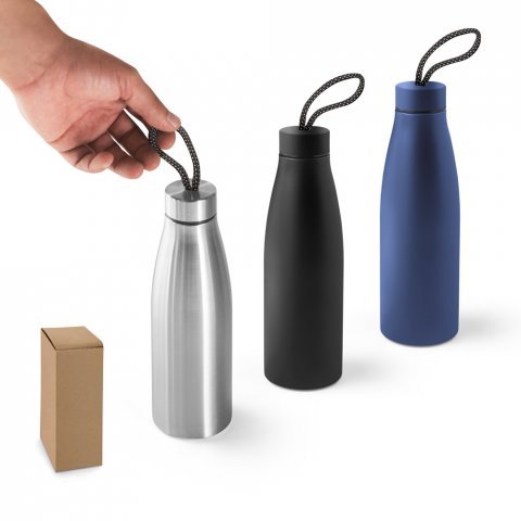 MORGAN. Squeeze em a&ccedil;o inox 90% reciclado de parede simples (710 mL)