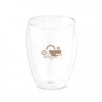 MACHIATO CUP. Copo em vidro borossilicato com parede dupla, isolada a ar (350 mL) - Transparente