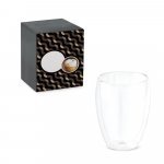 MACHIATO CUP. Copo em vidro borossilicato com parede dupla, isolada a ar (350 mL)