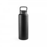 SINNER. Garrafa esportiva t&eacute;rmica em a&ccedil;o inox 90% reciclado com revestimento em p&oacute; (1200 mL) - Preto