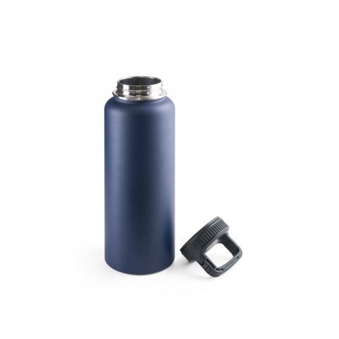 SINNER. Garrafa esportiva t&eacute;rmica em a&ccedil;o inox 90% reciclado com revestimento em p&oacute; (1200 mL) - Azul marinho
