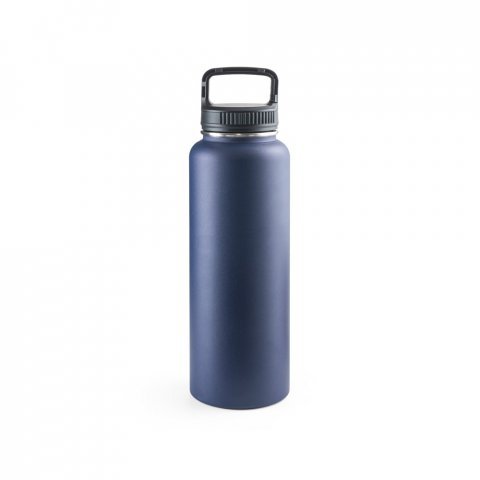 SINNER. Garrafa esportiva t&eacute;rmica em a&ccedil;o inox 90% reciclado com revestimento em p&oacute; (1200 mL) - Azul marinho