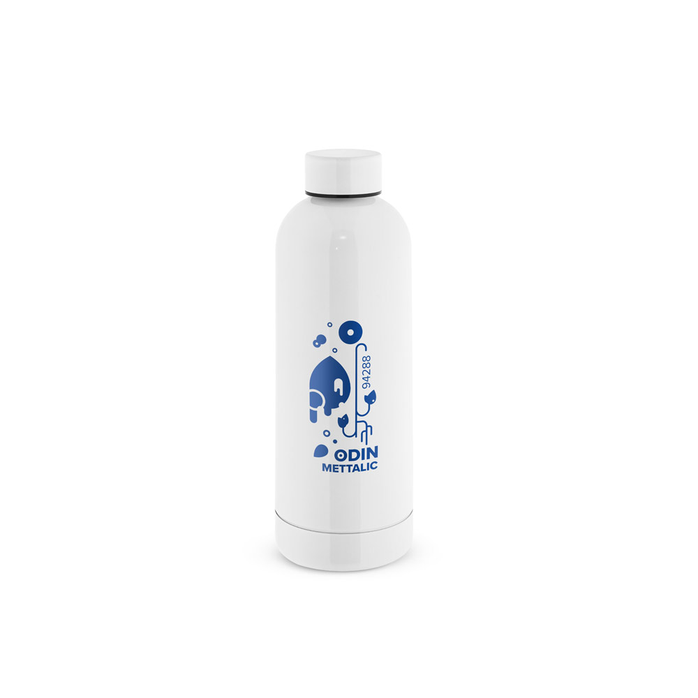 ODIN METTALIC. Garrafa térmica em aço inox 90% reciclado de parede dupla isolada a vácuo (550 mL) 94288