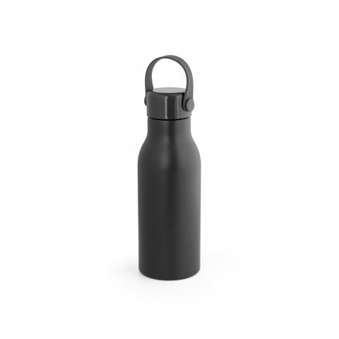 KHOLI. Squeeze em alum&iacute;nio 100% reciclado com parede simples e acabamento mate (700 mL) - Preto
