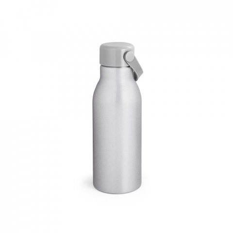 KHOLI. Squeeze em alum&iacute;nio 100% reciclado com parede simples e acabamento mate (700 mL) - Cromado satinado