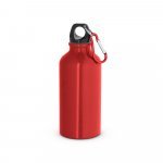 LANDSCAPE SHINNY. Garrafa esportiva em alum&iacute;nio e acabamento brilhante com mosquet&atilde;o 400 mL - Vermelho
