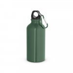 LANDSCAPE SHINNY. Garrafa esportiva em alum&iacute;nio e acabamento brilhante com mosquet&atilde;o 400 mL - Verde tropa