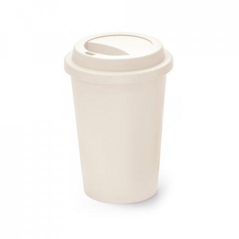 TONALI 450. Copo reutiliz&aacute;vel em PP (450 mL) - Branco pastel