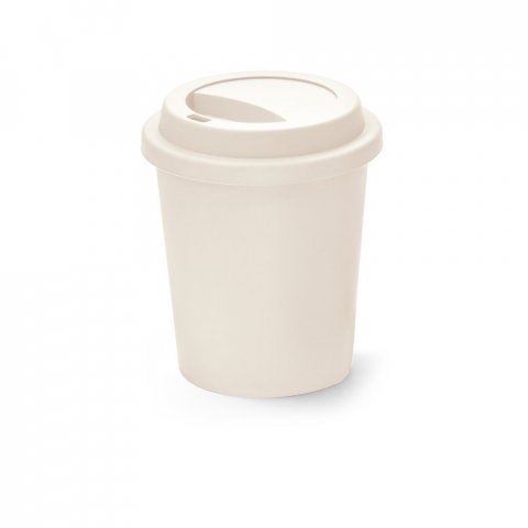 TONALI 350. Copo de viagem em PP (350 mL) - Branco pastel