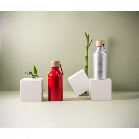 ROUSEY. Squeeze em alum&iacute;nio 100% reciclado com cor s&oacute;lida brilhante 400 mL